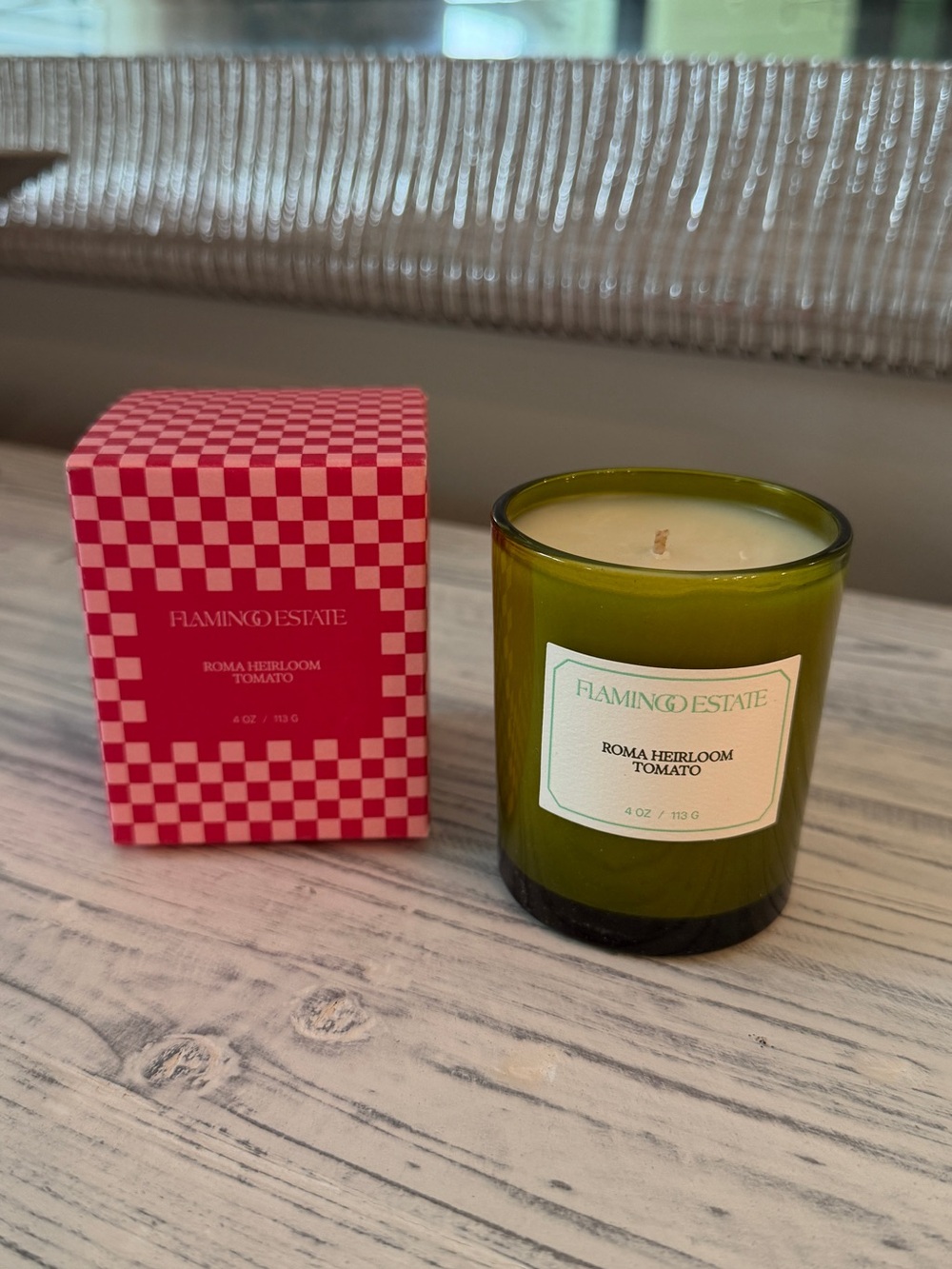 NWT Flamingo Estate Roma Heirloom Tomato Scented Candle - Green 4oz